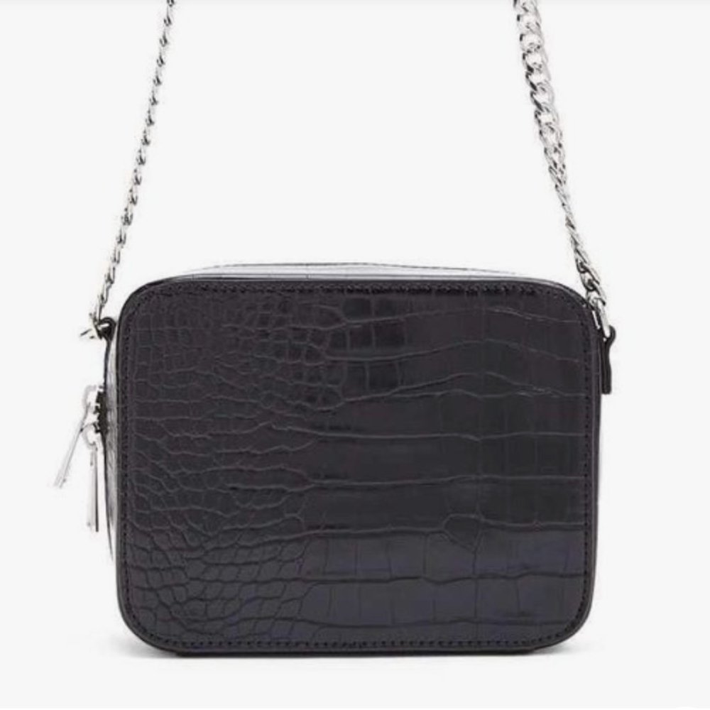 Faux Crocodile Leather Crossbody Bag - Picture 3 of 3